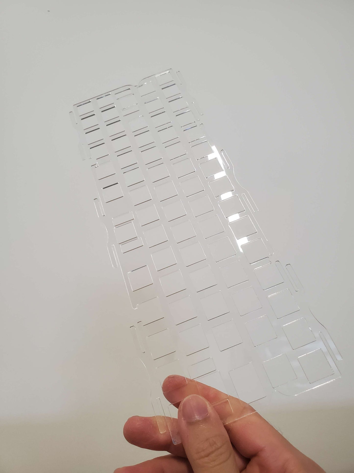 example of laser cut clear acrylic plate