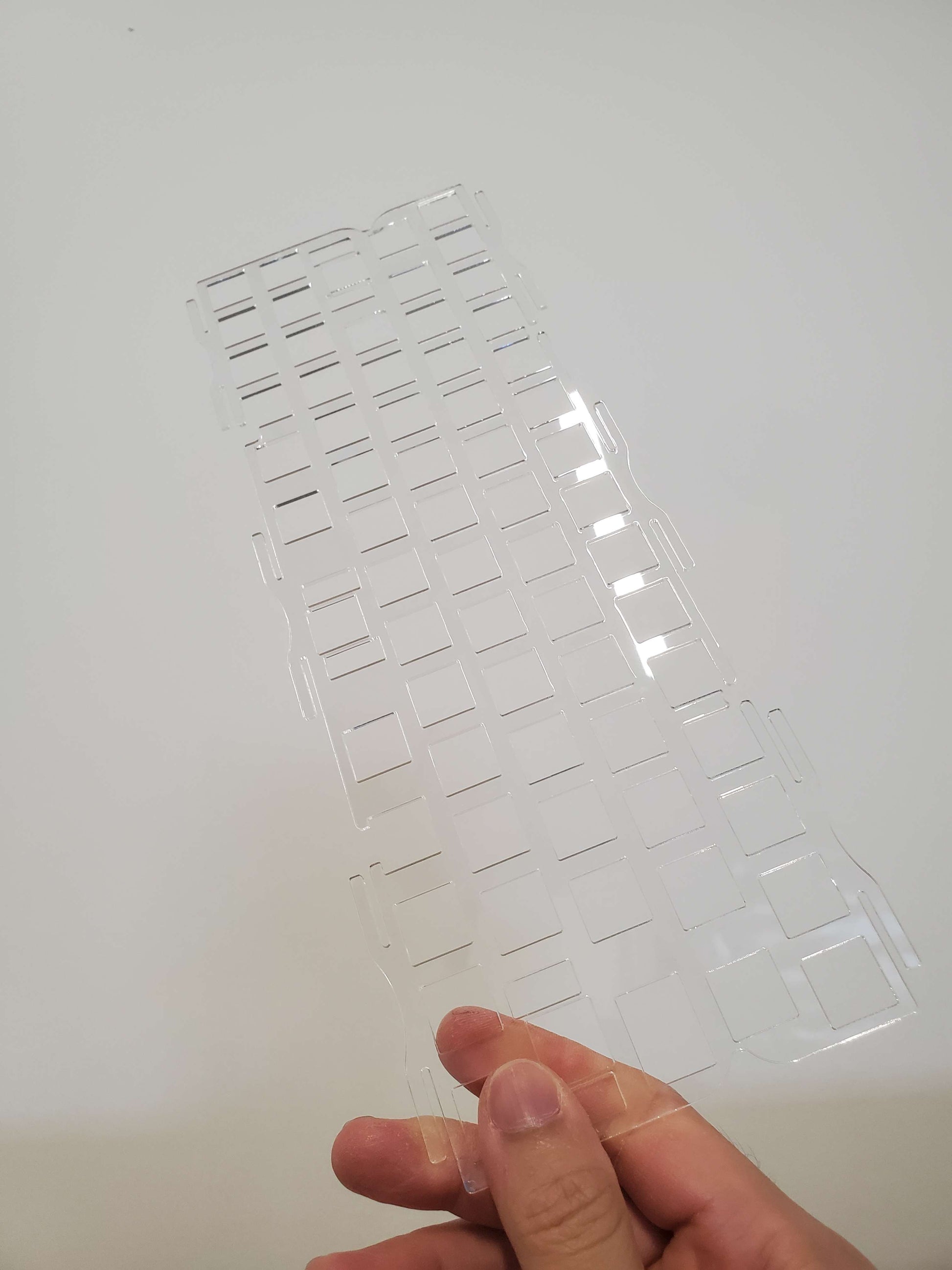 example of laser cut clear acrylic plate
