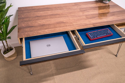 two drawers open with items inside